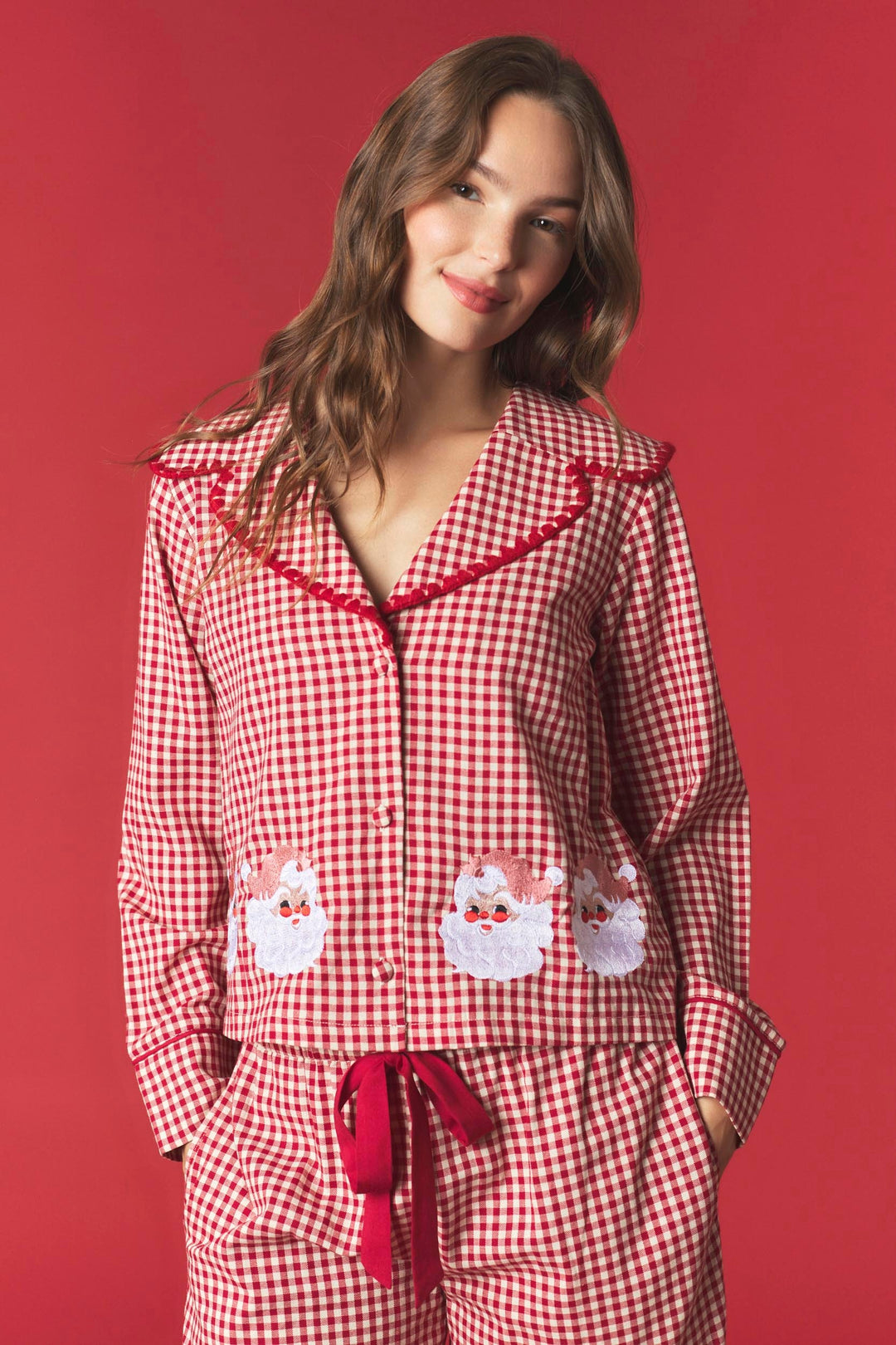 Santa’s Slumber Gingham Pajamas