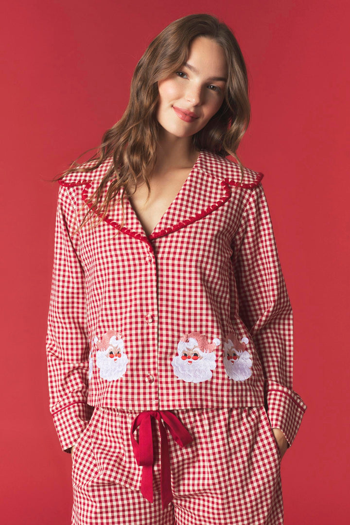 Santa’s Slumber Gingham Pajamas
