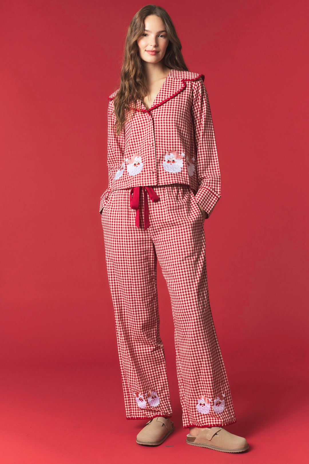 Santa’s Slumber Gingham Pajamas