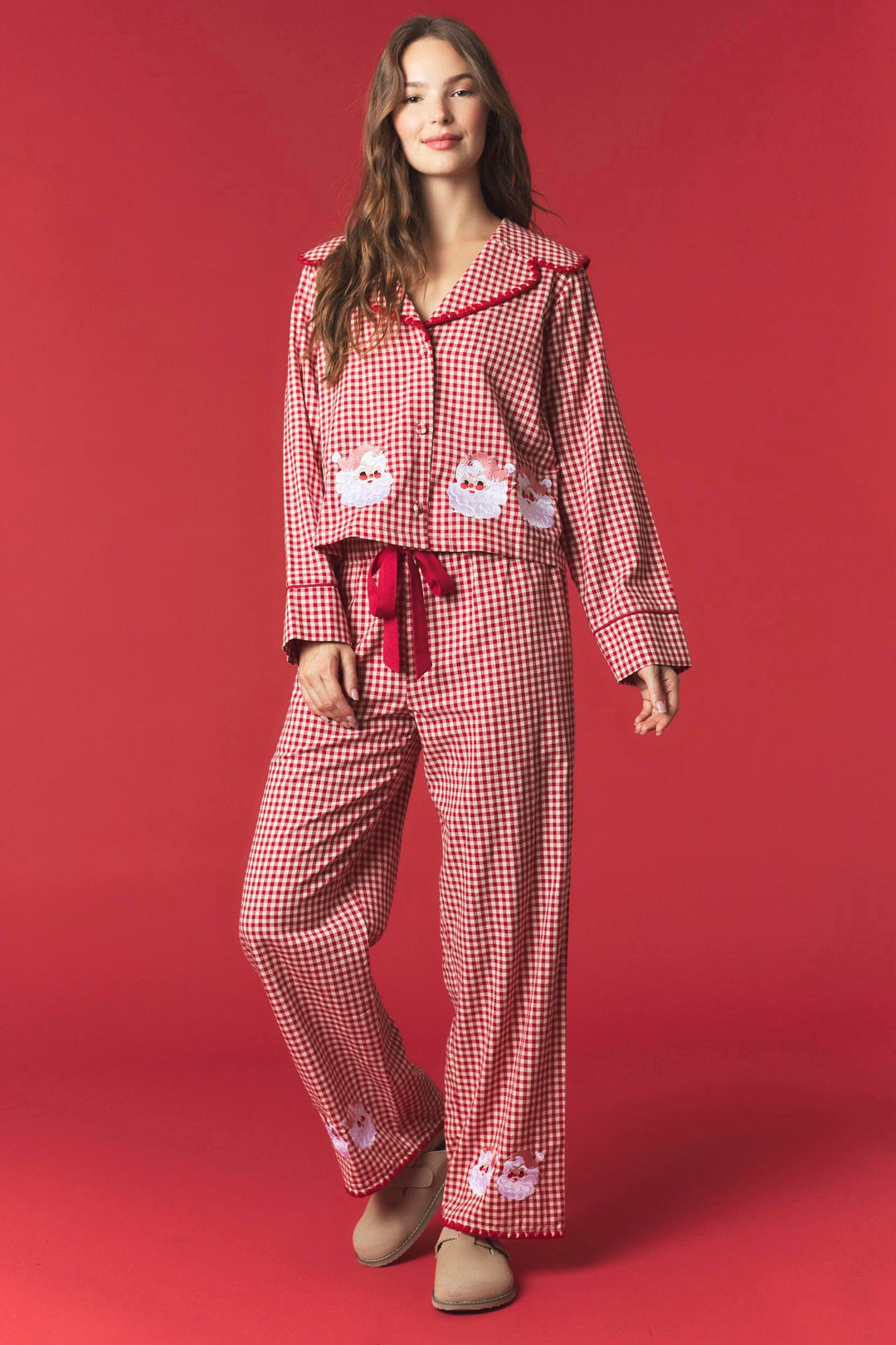 Santa’s Slumber Gingham Pajamas
