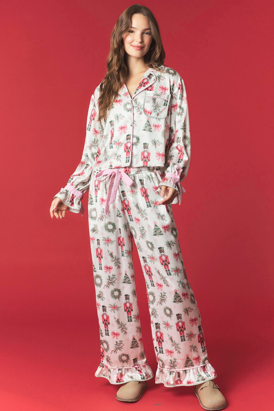 Merry In Pink Christmas Pajamas