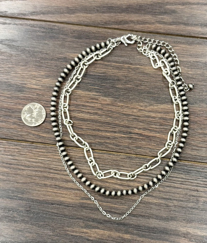 Silver Ridge Layered Necklace