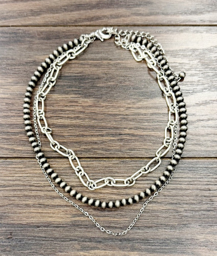 Silver Ridge Layered Necklace