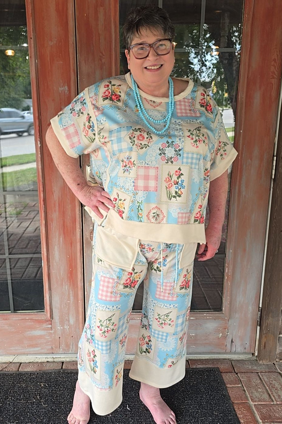 Heirloom Rose Baby Blue Top