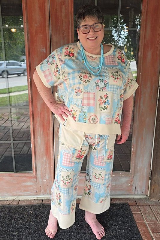 Heirloom Rose Baby Blue Pants
