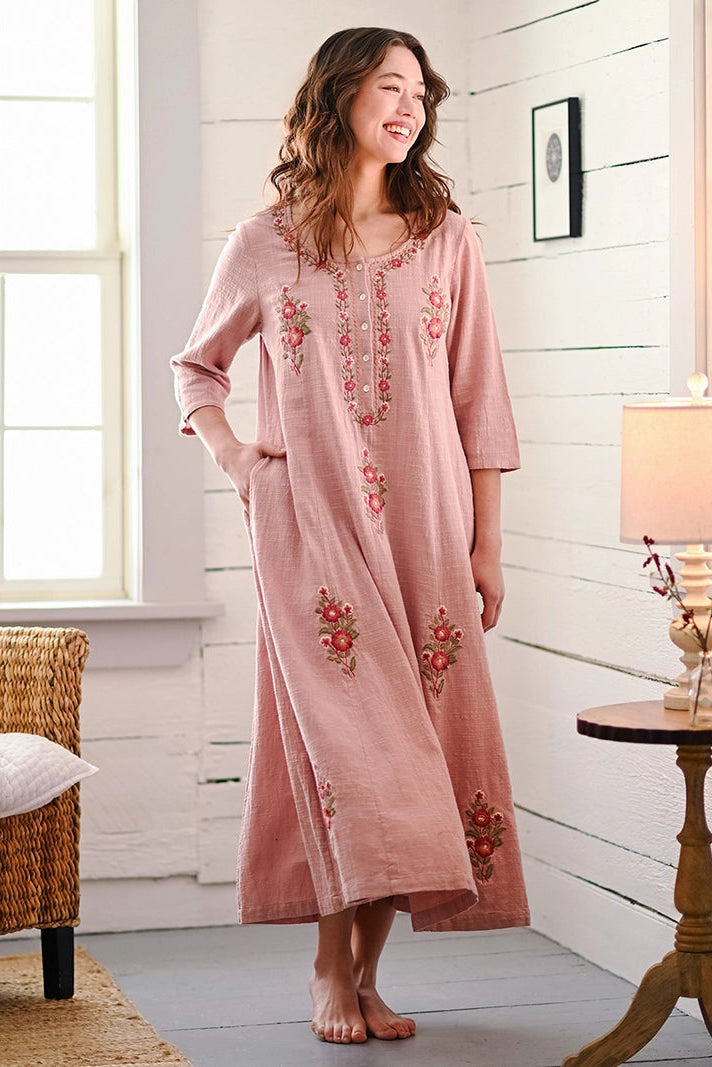 Rosy Ridge Cotton Dress