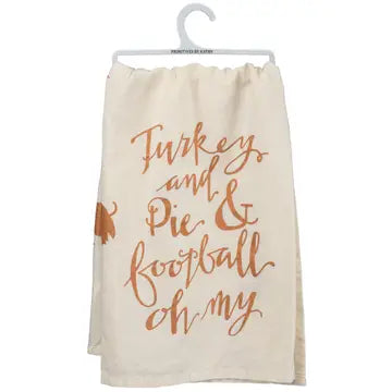 Turkey And Pie & Football Oh My Kitchen Towel