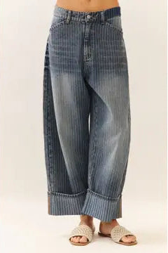 Park Avenue Denim Barrel Capris