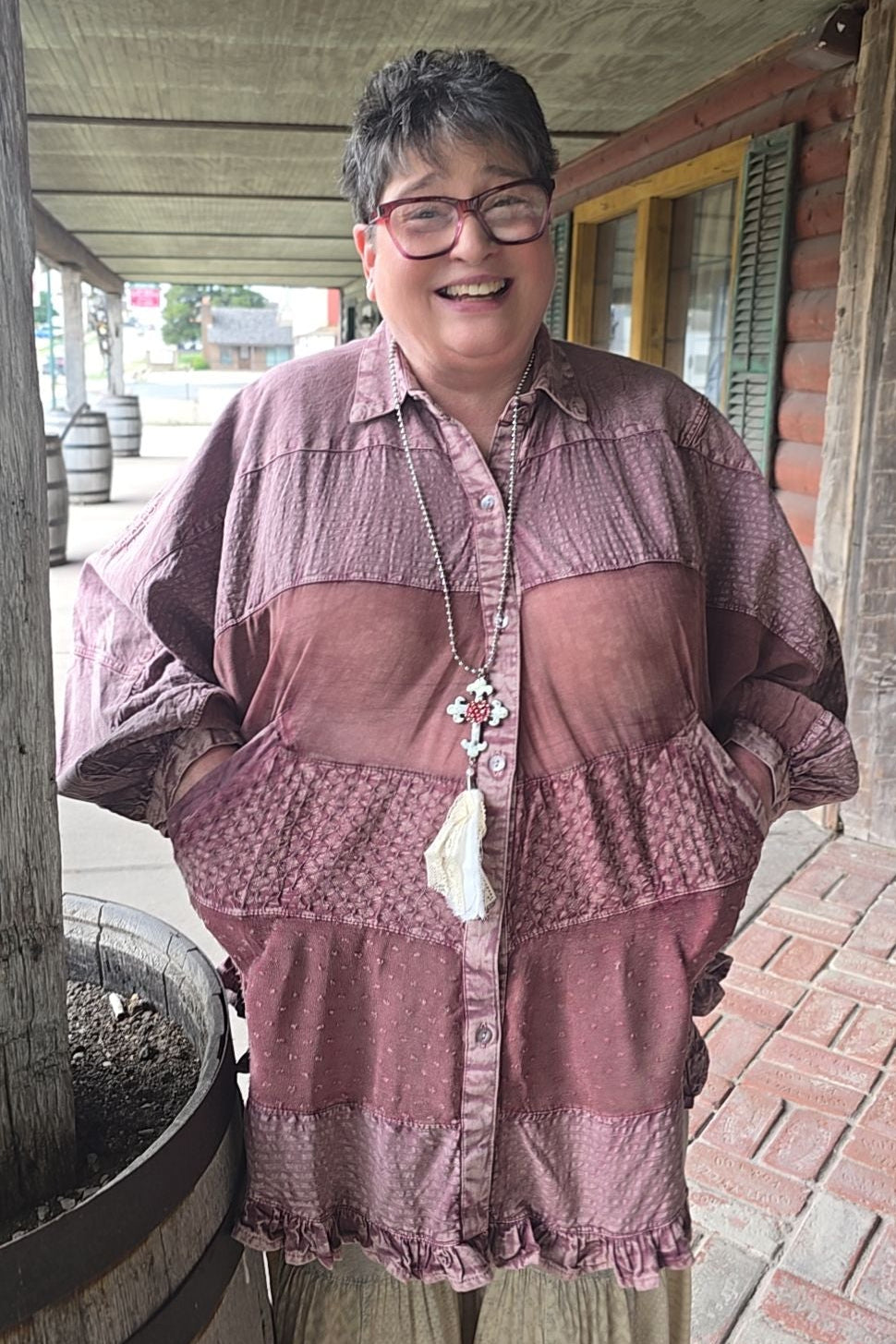 Crimson Sunset Blouse