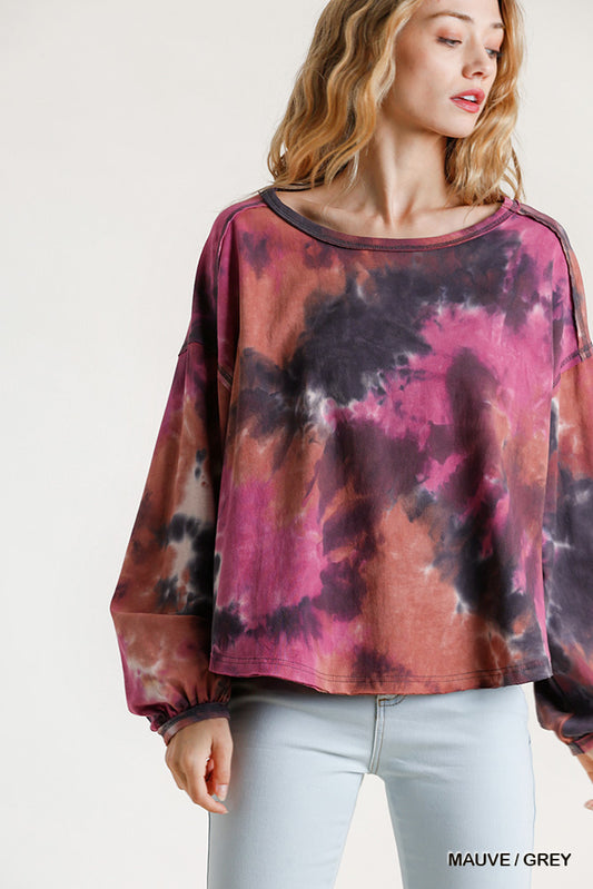 Morning Mauve Tie Dye Top