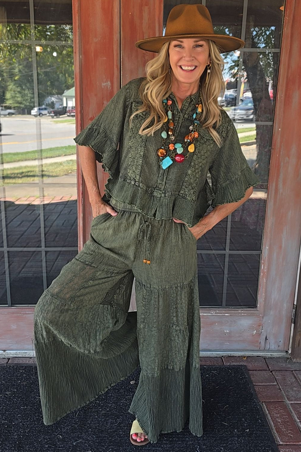 Cloud Nine Cotton Basil Pants