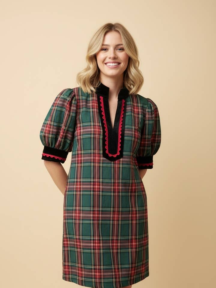 Mistletoe Plaid Dress