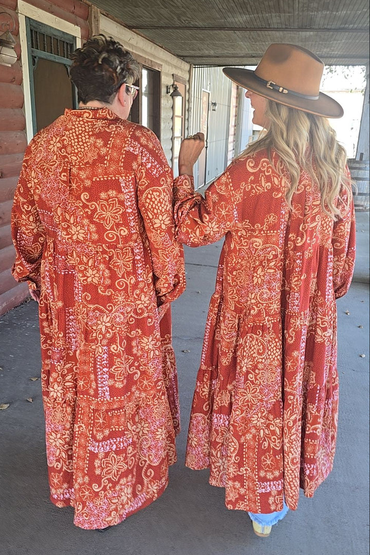 Saffron Meadow Maxi Dress/Duster