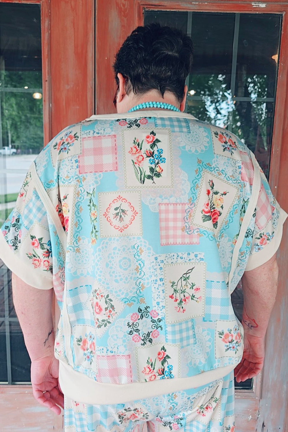 Heirloom Rose Baby Blue Top
