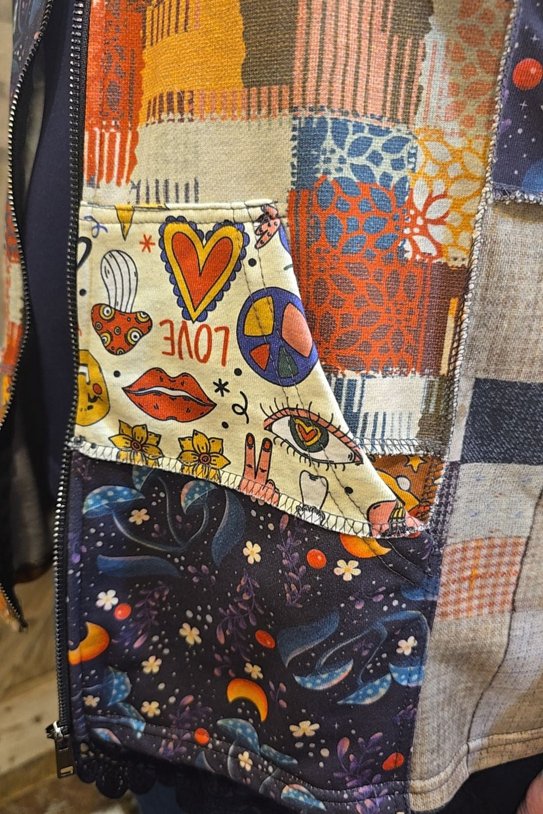 Peace, Love, & Patchwork Jacket
