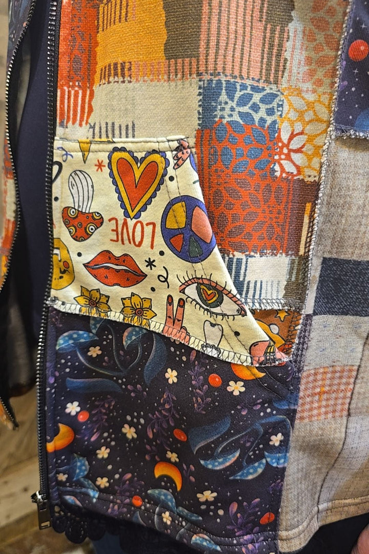 Peace, Love, &amp; Patchwork Jacket
