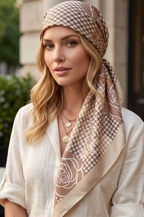 Vintage Rose Square Scarf