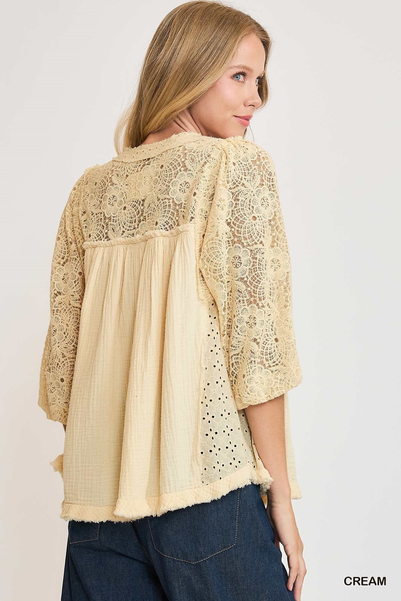 Cotton Daydream Eyelet Blouse