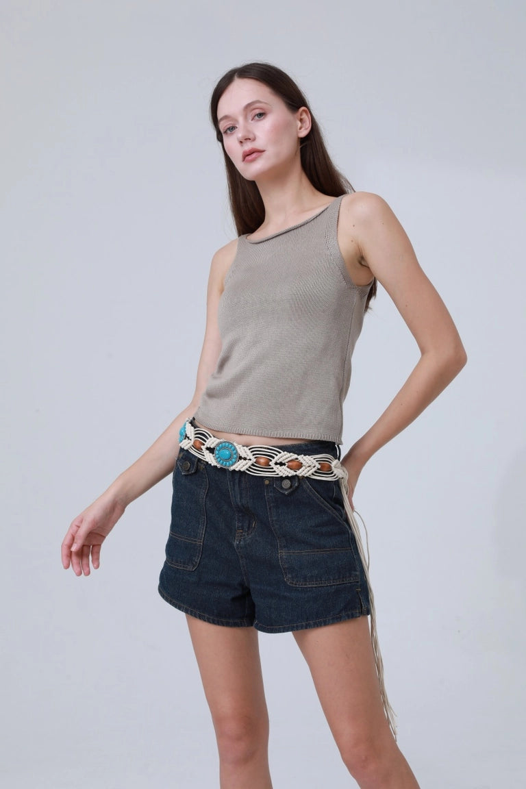 Turquoise Trail Bohemian Braided Belt
