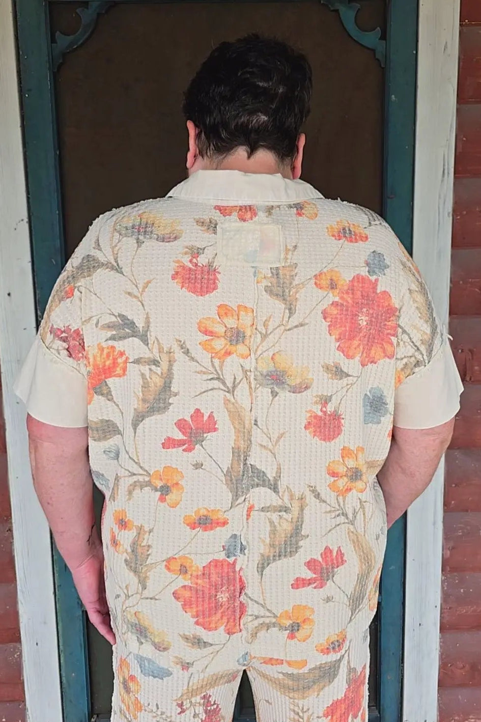 Flower Market Amber Waffle Top