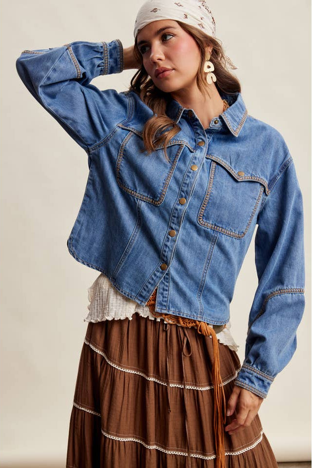 Dusty Trails Denim Shacket