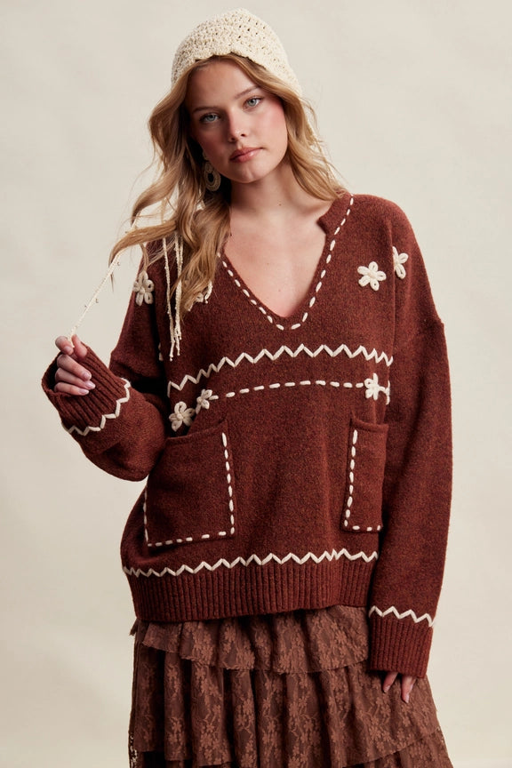 Ivory Thread Maple Knit Sweater