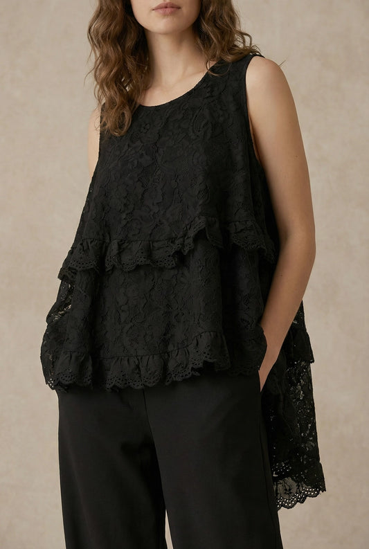 Midnight Lace High-Low Tank