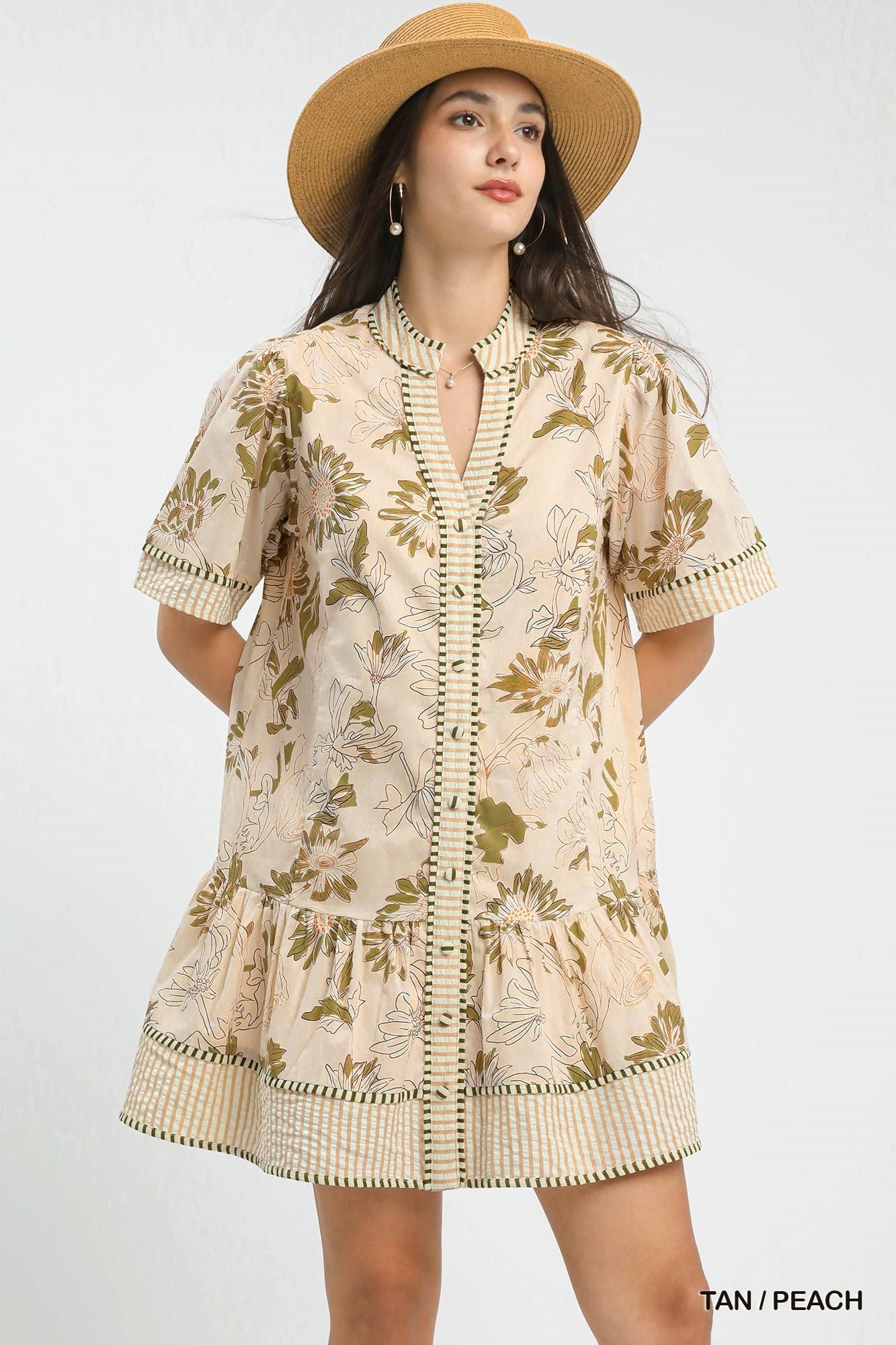 Willow Garden Cotton Stripe Dress