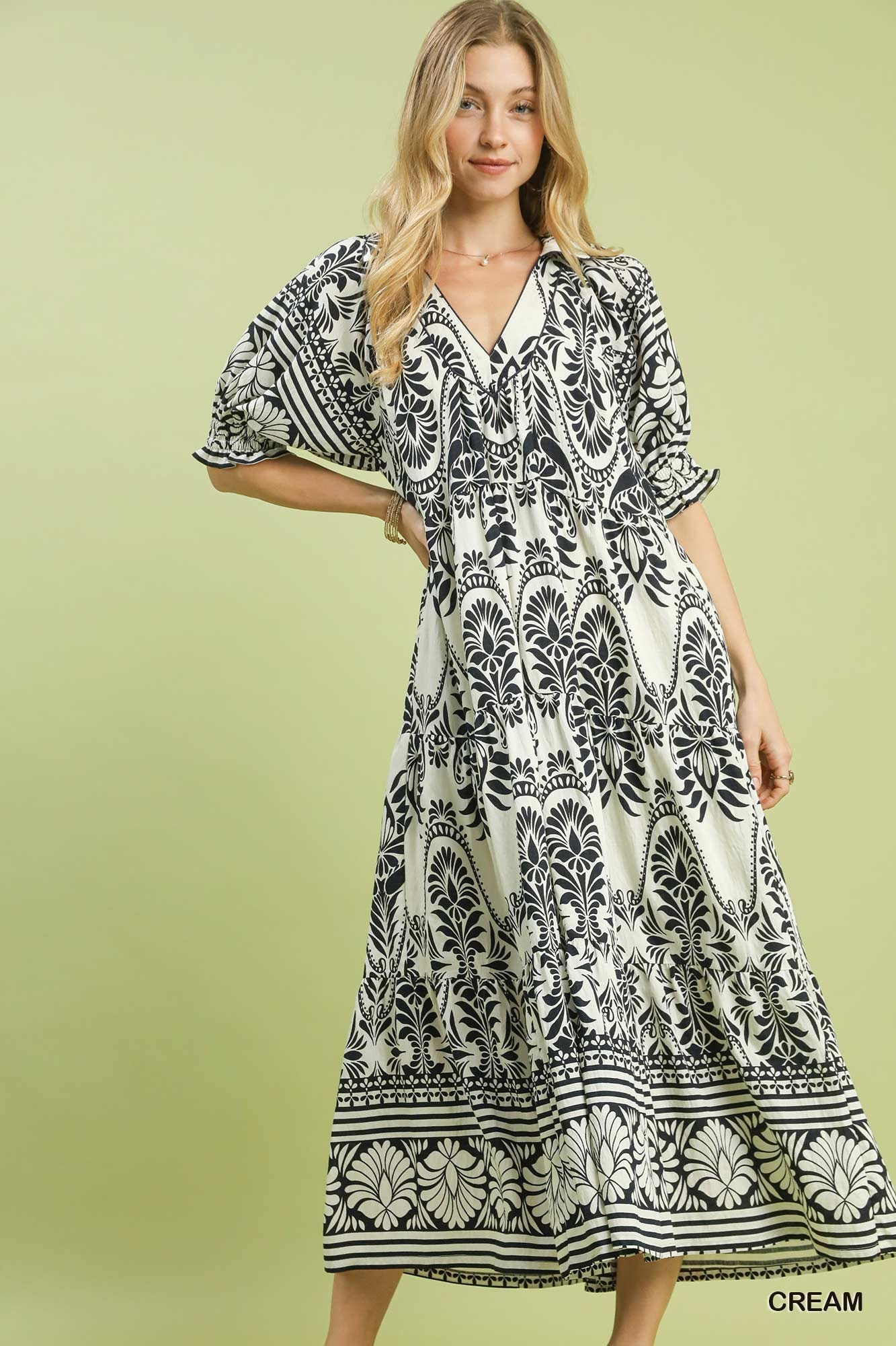 Artisan Ink Mosaic Maxi Dress