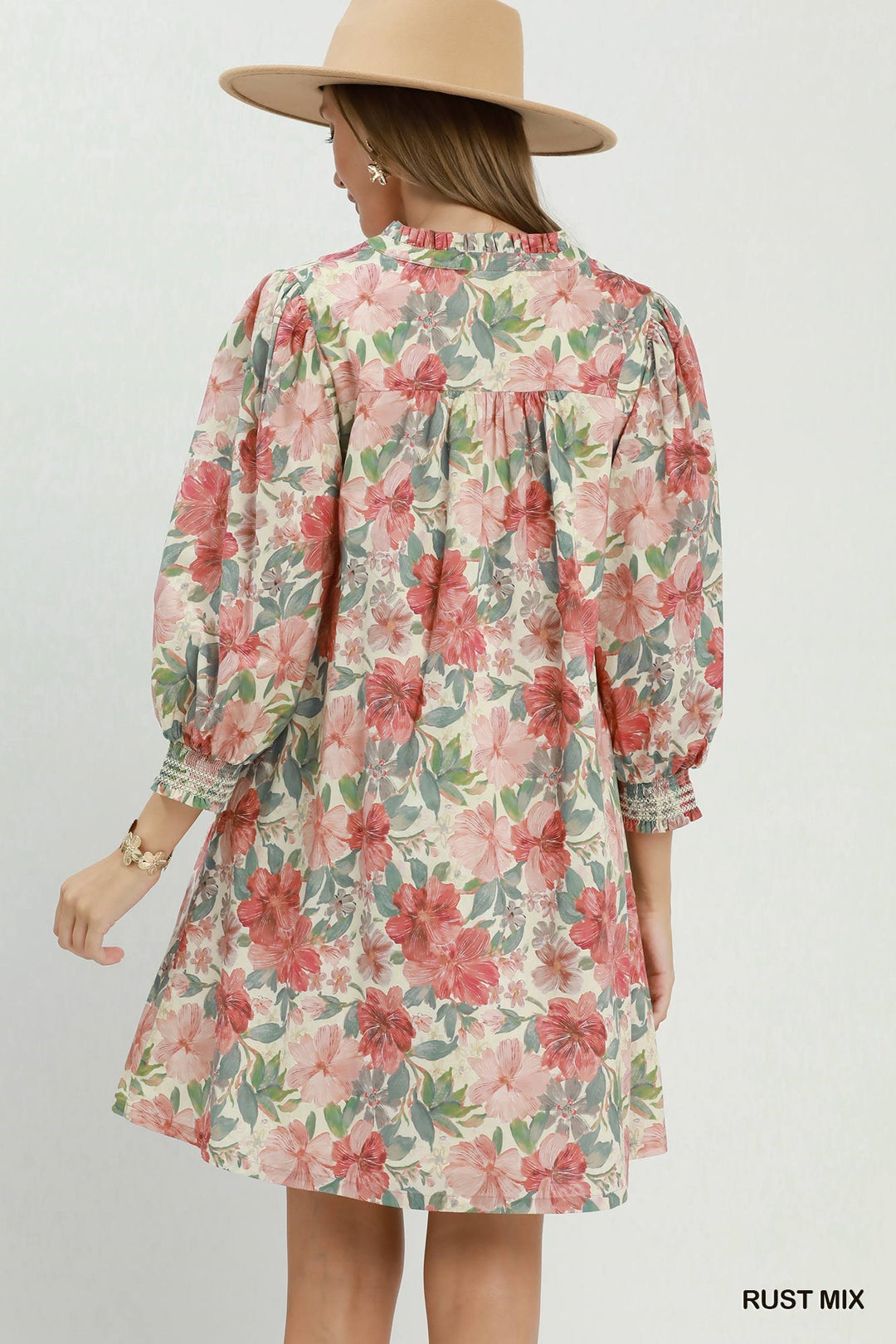 Coral &amp; Teal Blossom Dress