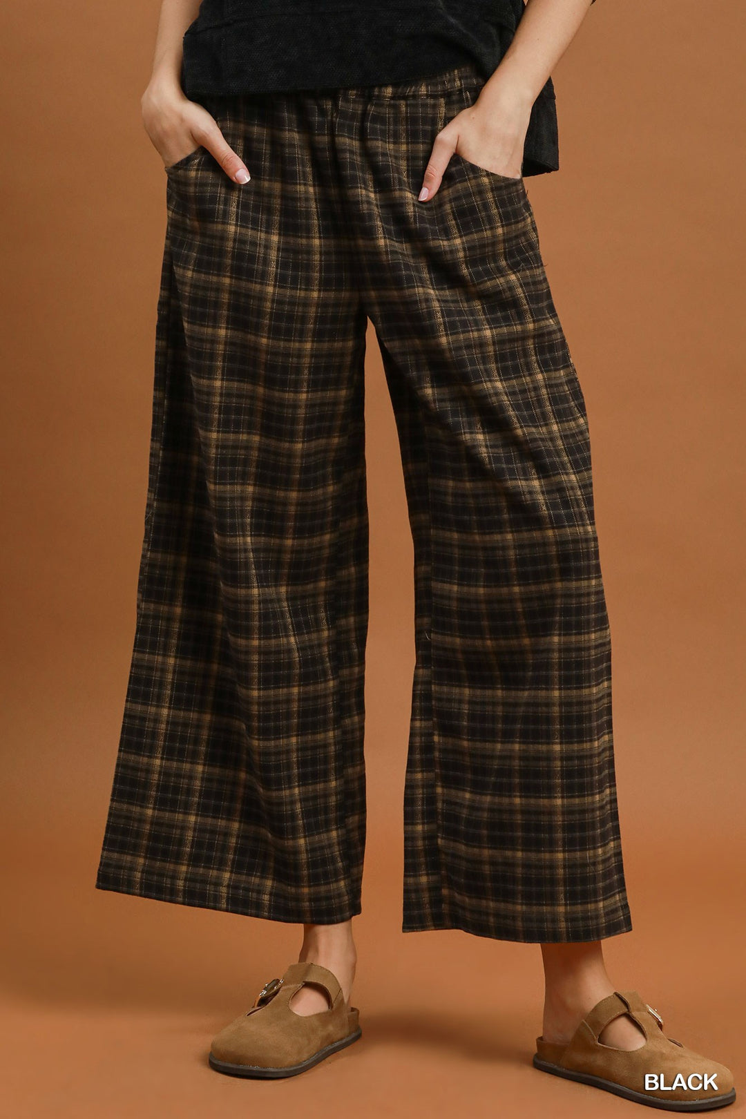 Midnight Checkered Relaxed Pants