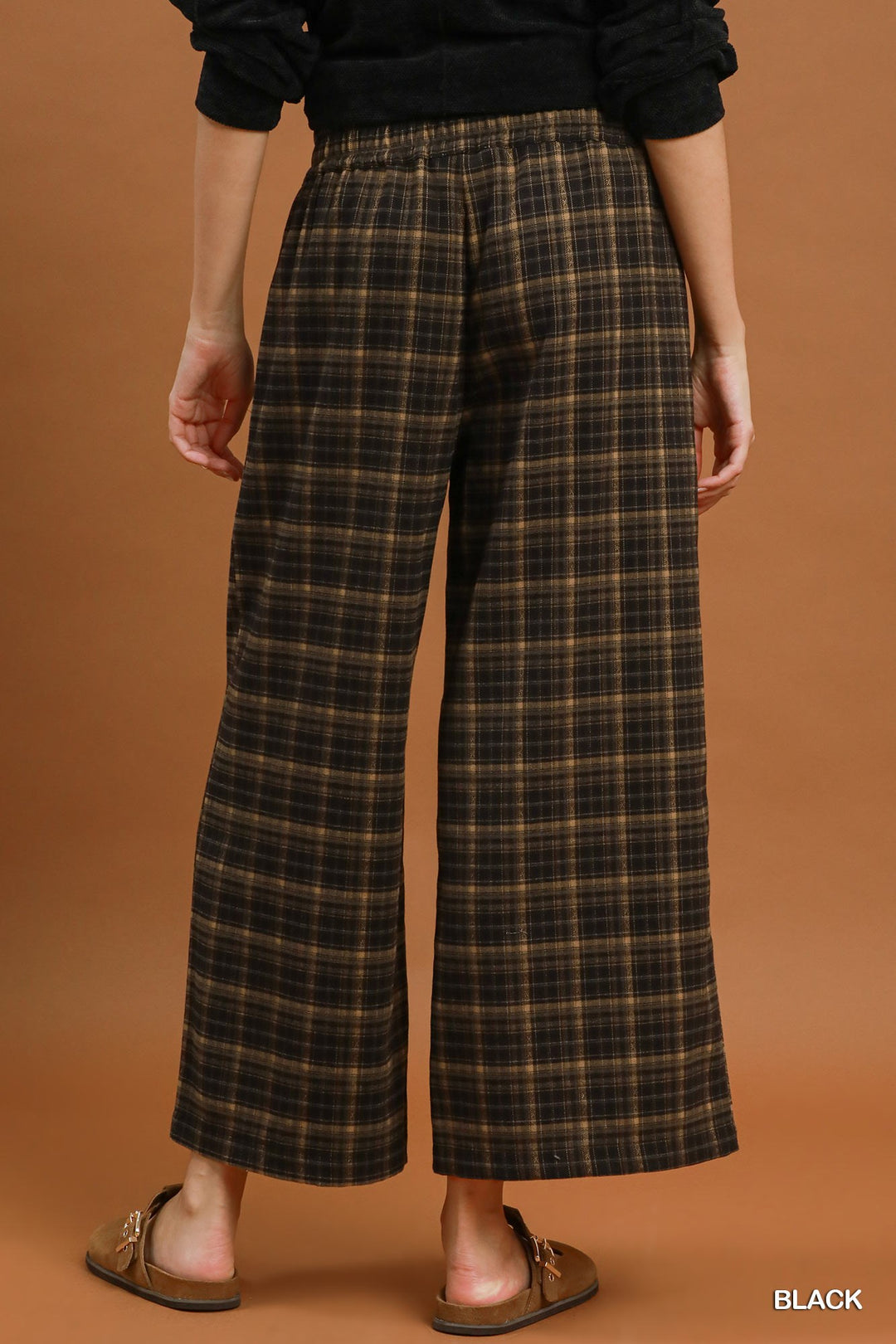 Midnight Checkered Relaxed Pants
