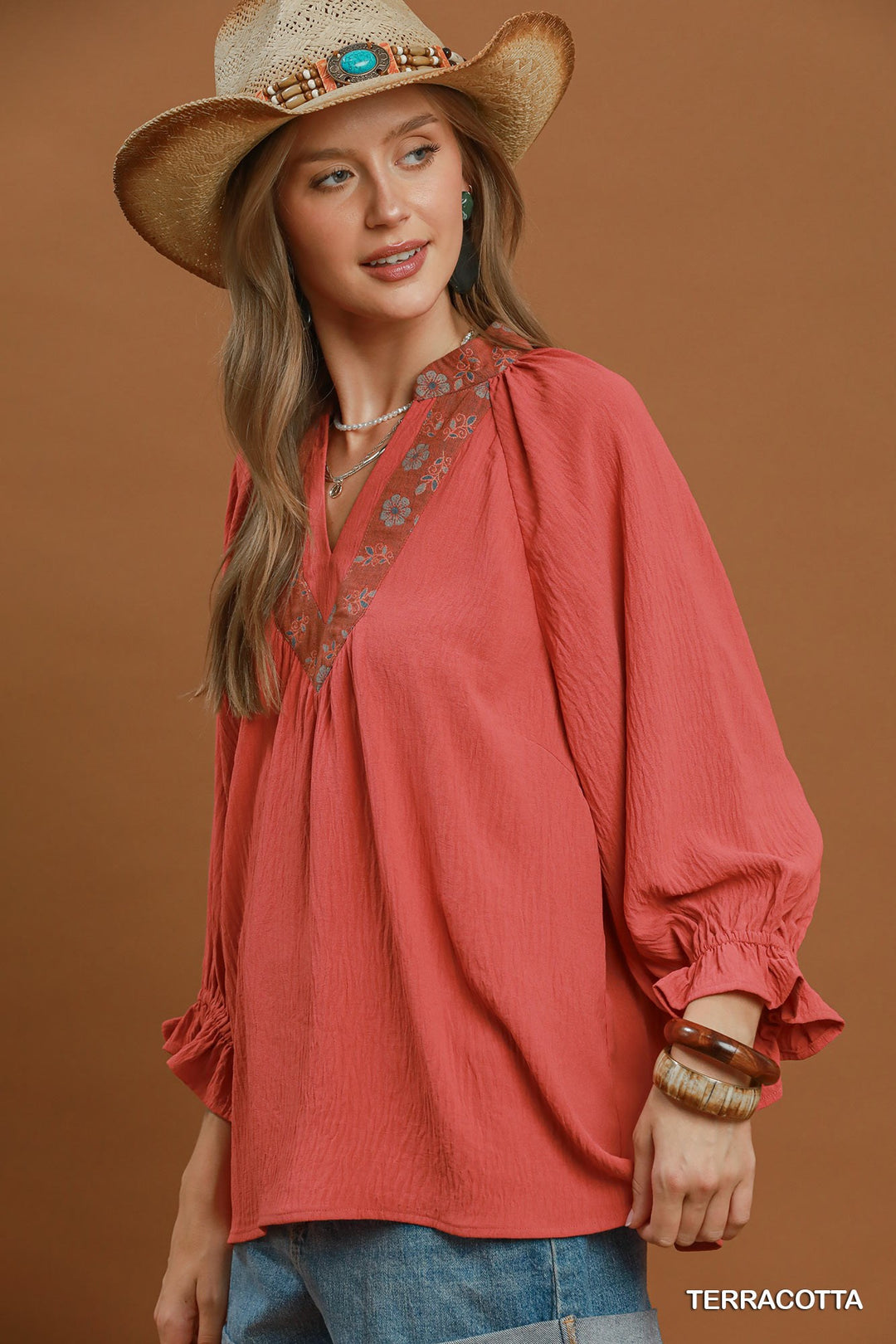 Terracotta Sunset Blouse