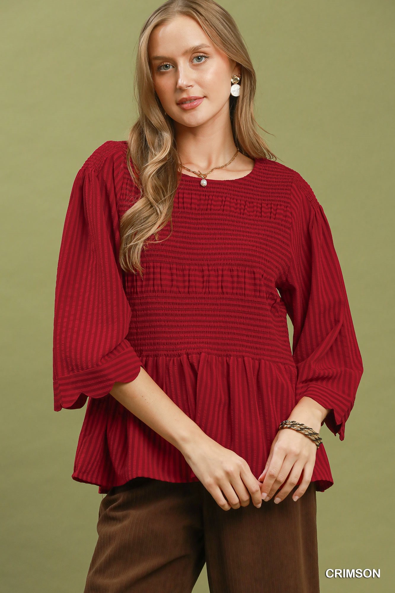 Crimson Charm Blouse