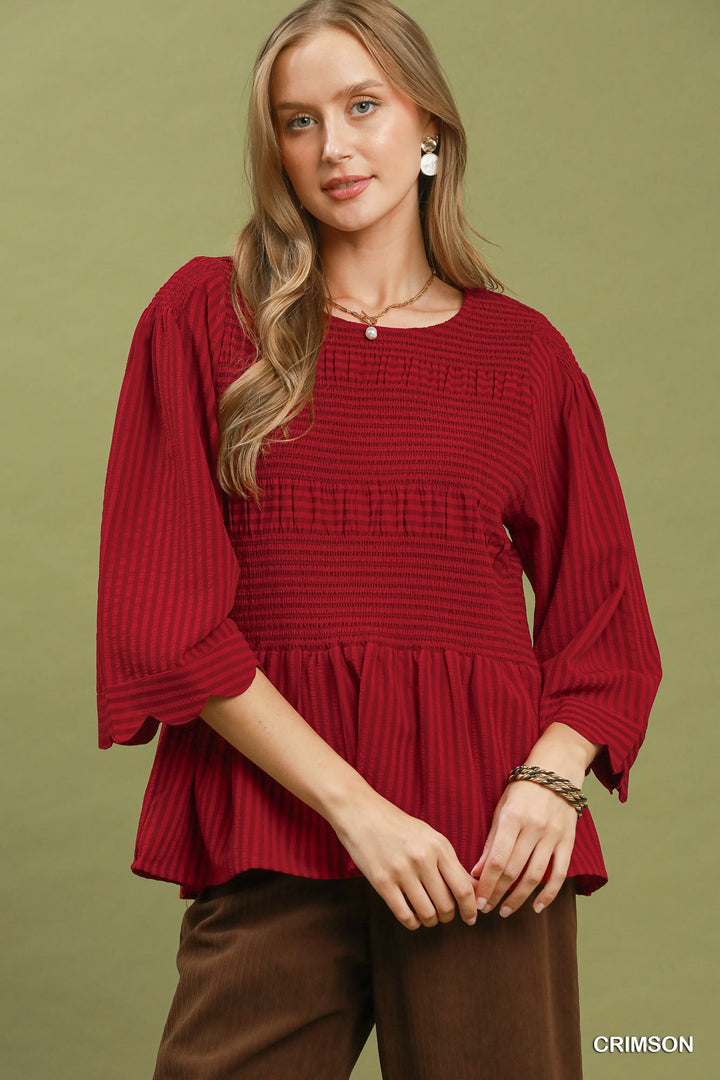Crimson Charm Blouse
