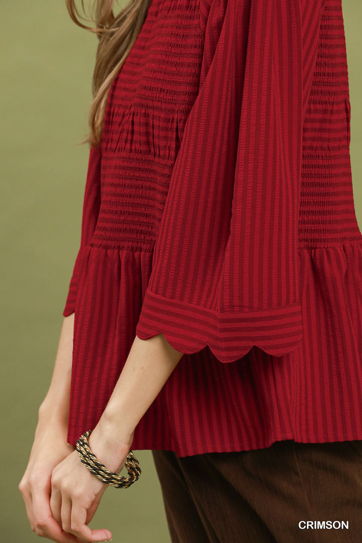 Crimson Charm Blouse