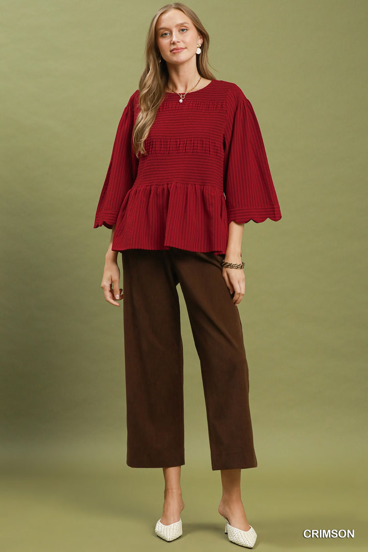 Crimson Charm Blouse
