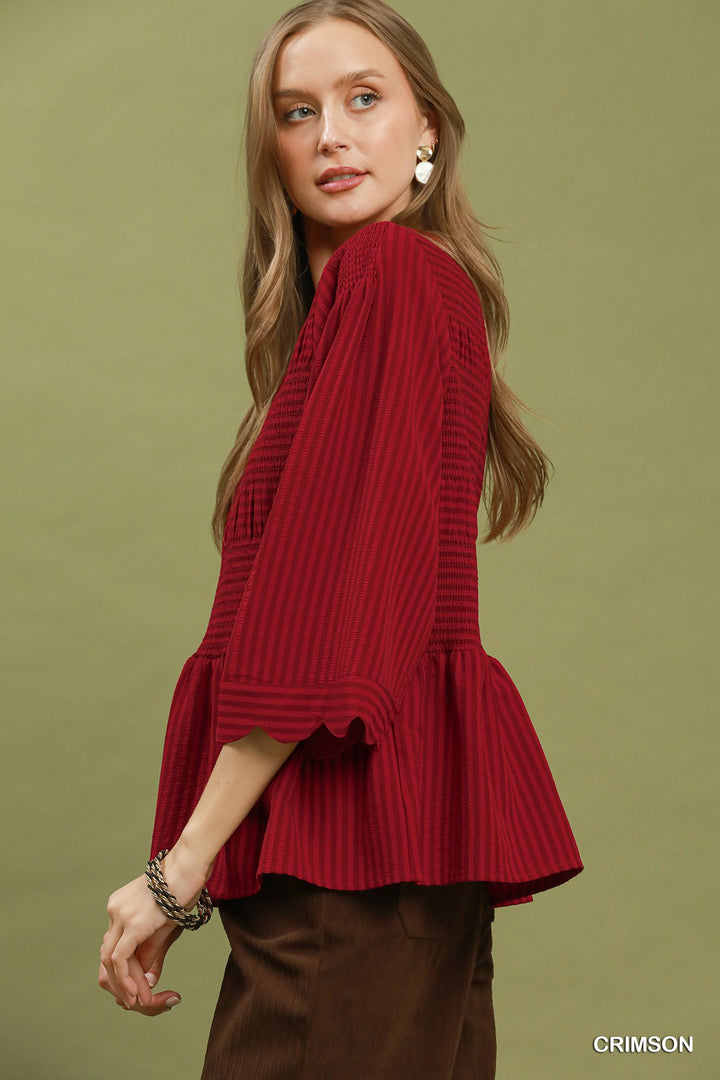 Crimson Charm Blouse