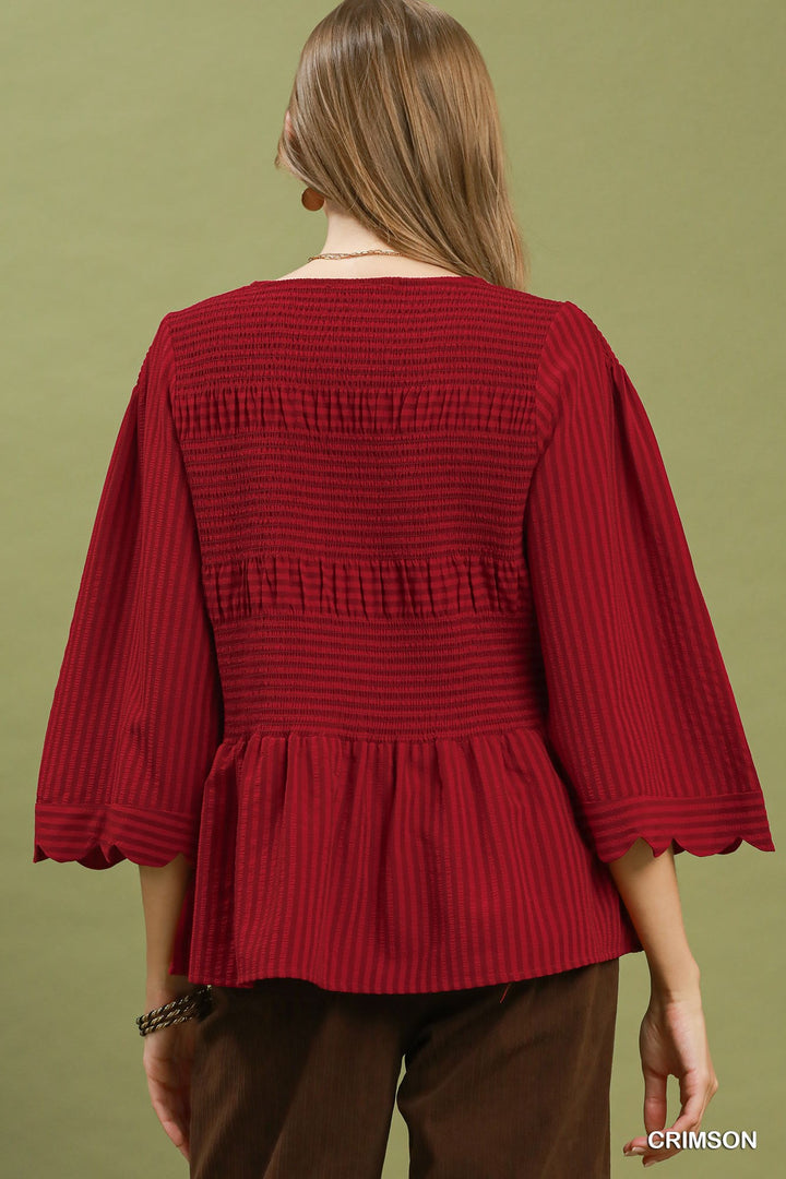 Crimson Charm Blouse