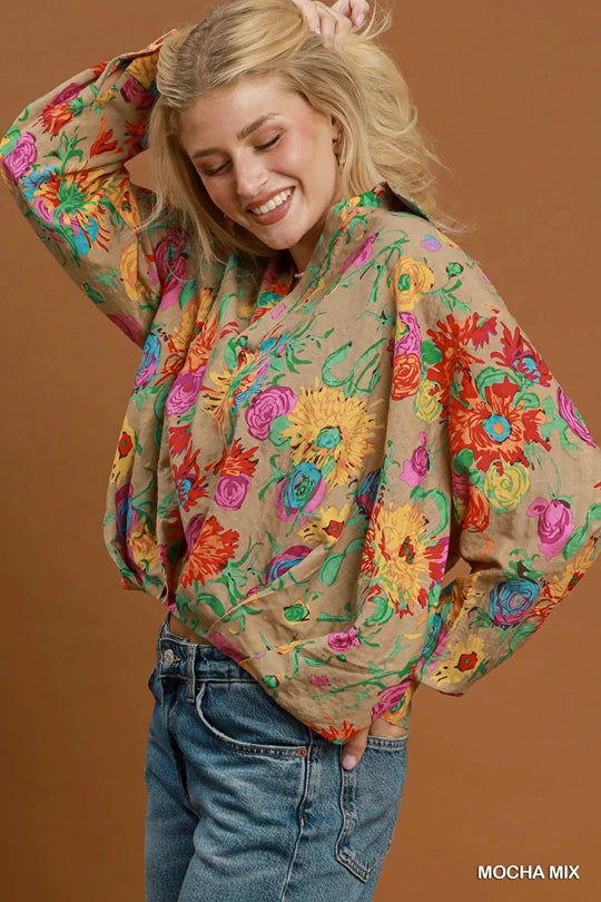 Vibrant Earth Blouse