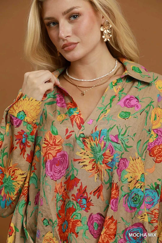Vibrant Earth Blouse