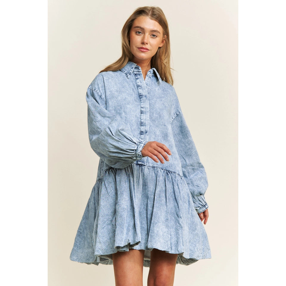 Sweet Meadow Romance Denim Dress