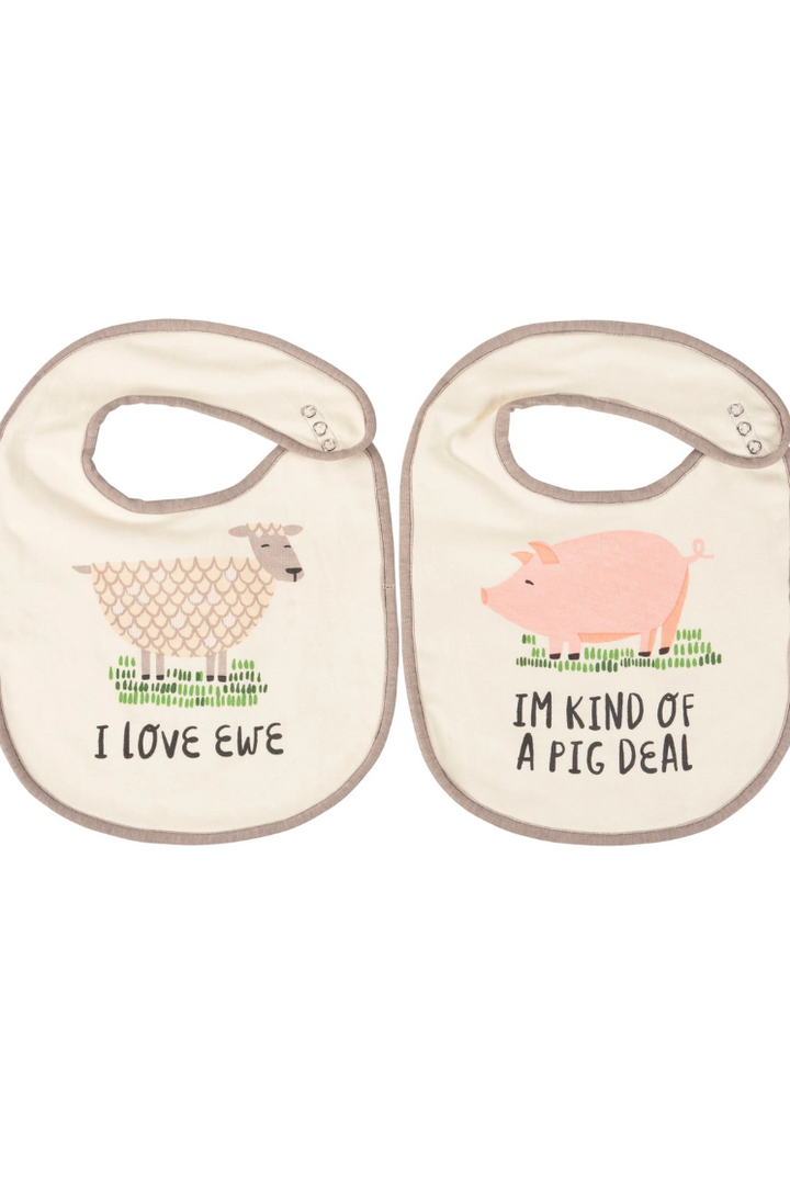 Farm Baby Bib Set