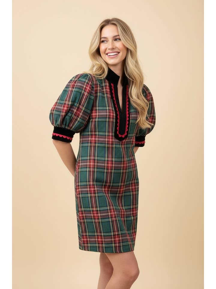 Mistletoe Plaid Dress