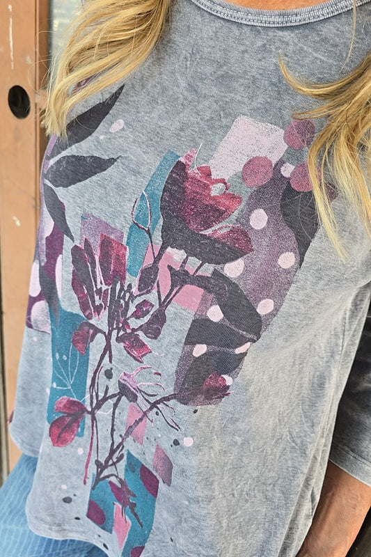 Amethyst Petal Cotton Tunic