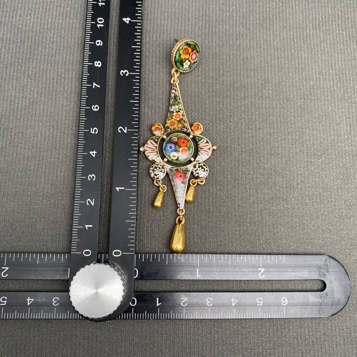 Midnight Floral Dangles
