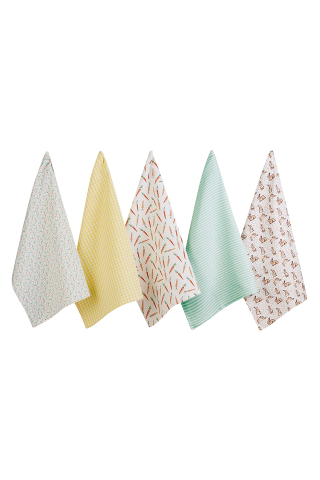 Hop Into Spring Stripes Kitchen Towel