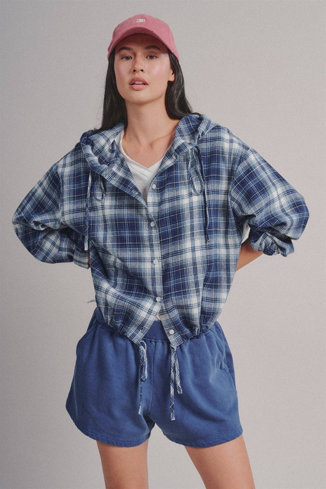 Rustic Ridge Hooded Crop Shacket