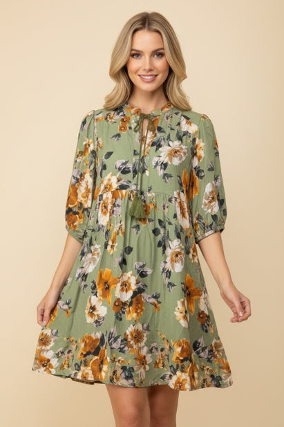 Sweet Sage Blossom Dress
