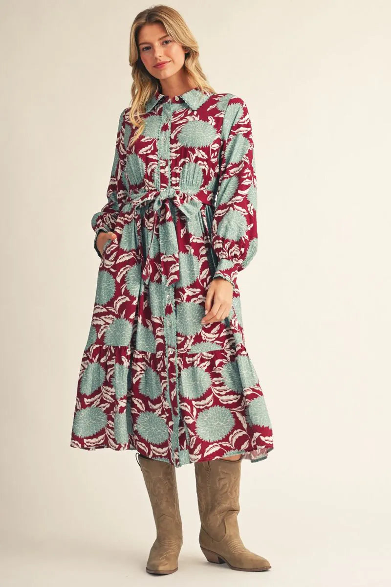 Bordeaux &amp; Sea Breeze Dress